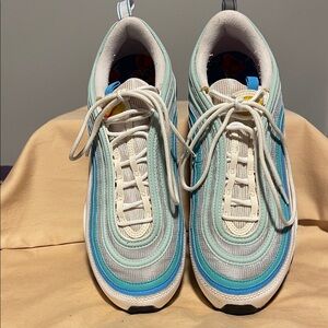 Nike Air Max 97 Blue and Yellow Sneakers